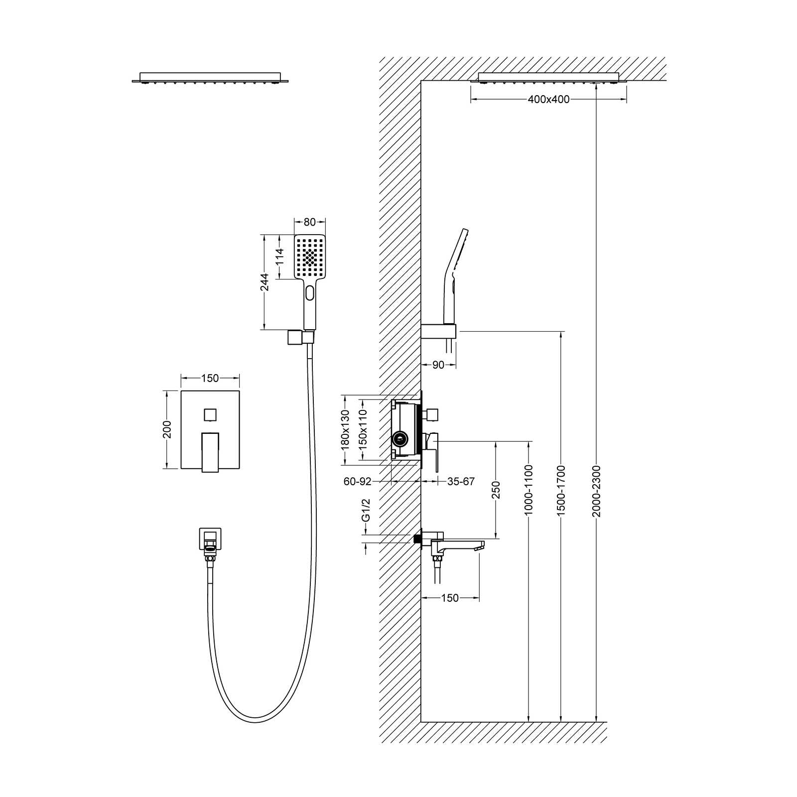 Душевая система Timo SX-2039/17SM