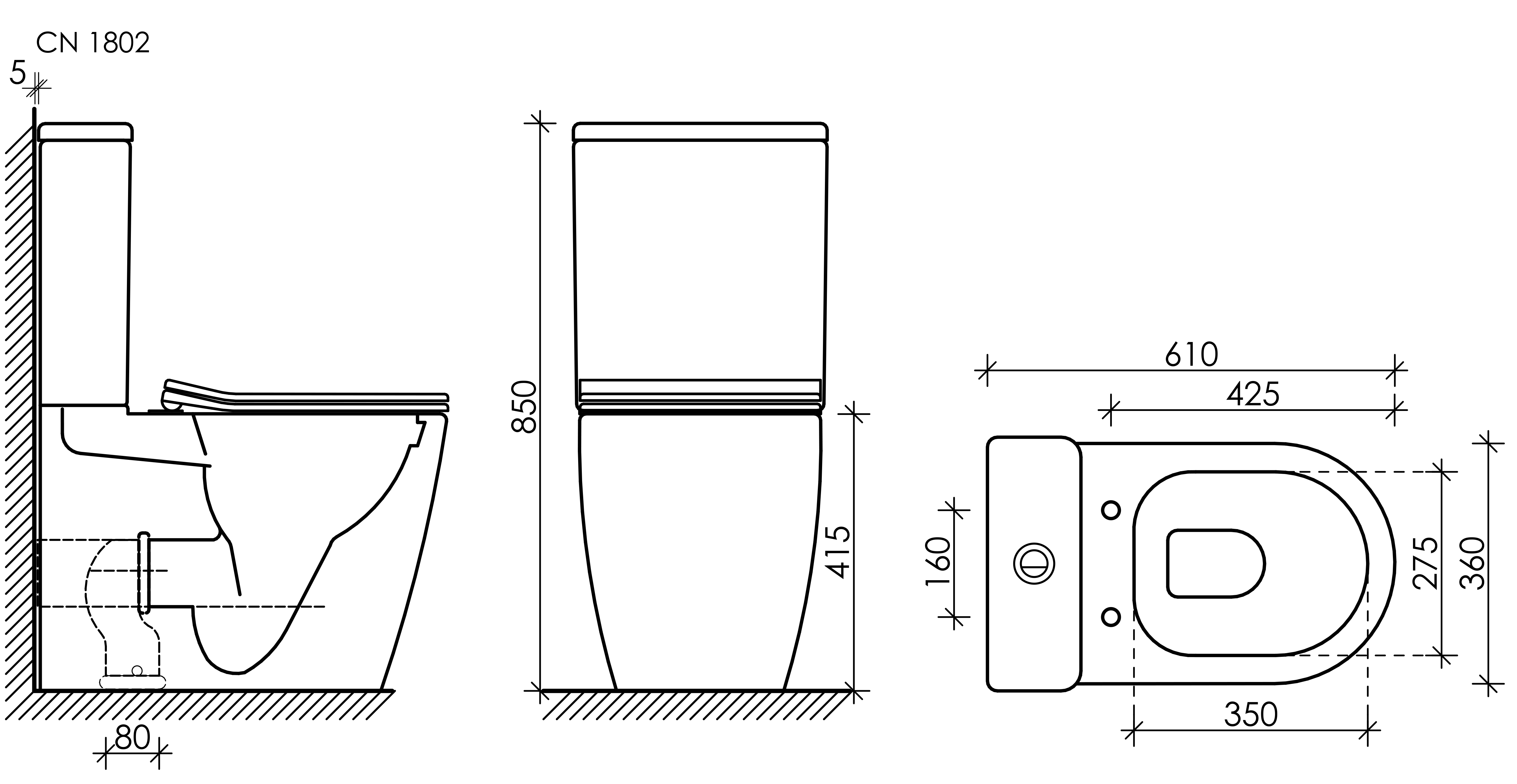 Унитаз-компакт Ceramica Nova Highlight Rimless CN1802