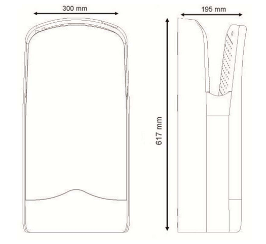 Сушилка для рук Nofer V-JET 01303.CH
