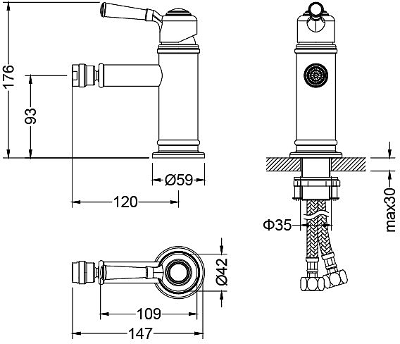 Смеситель для биде Timo Arisa 5312/02F