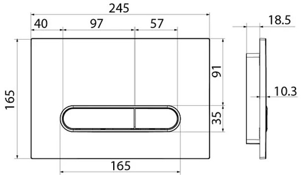 Кнопка смыва Iddis Unifix UNI31CHi77