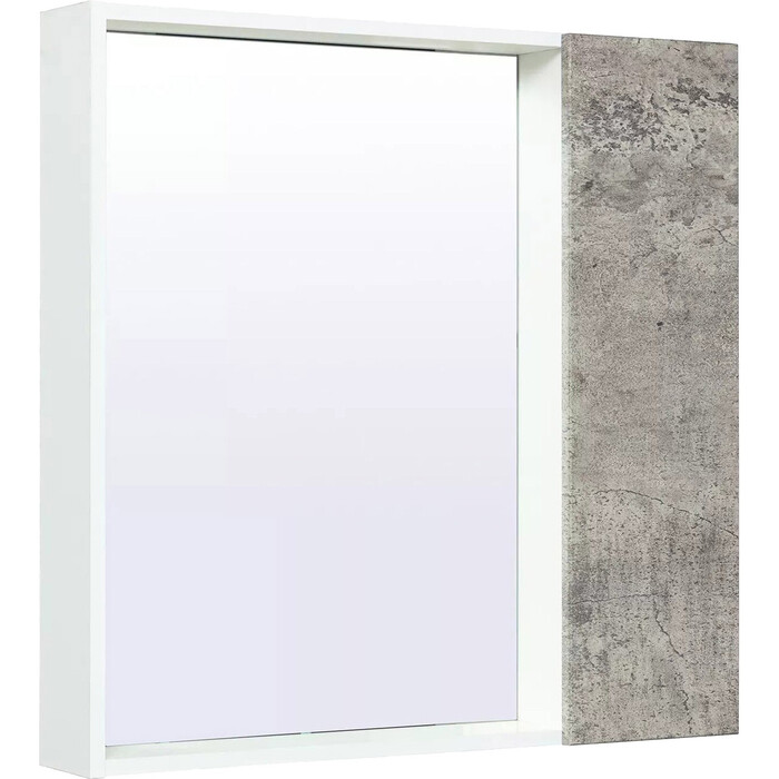 Зеркальный шкаф Runo Манхэттен 75х75 серый бетон