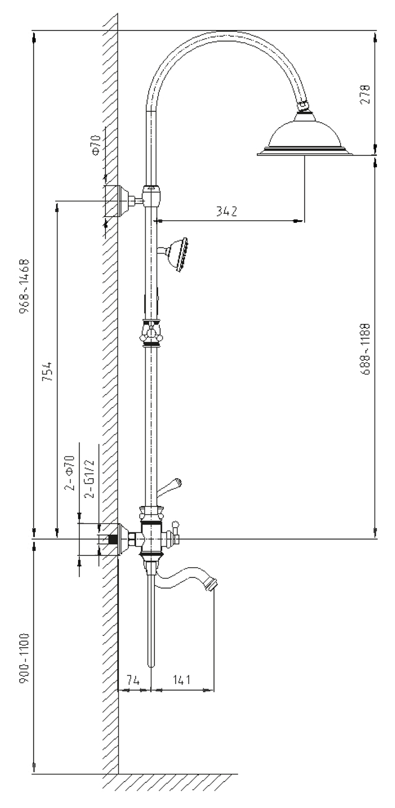 Душевая система Timo Adelia SX-6010/02