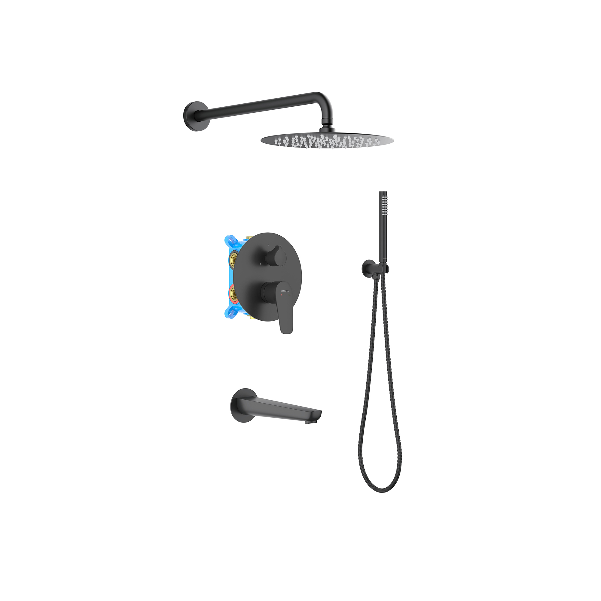 Set 4 в 1 душевой комплект Aquatek Бетта AQ1173MB