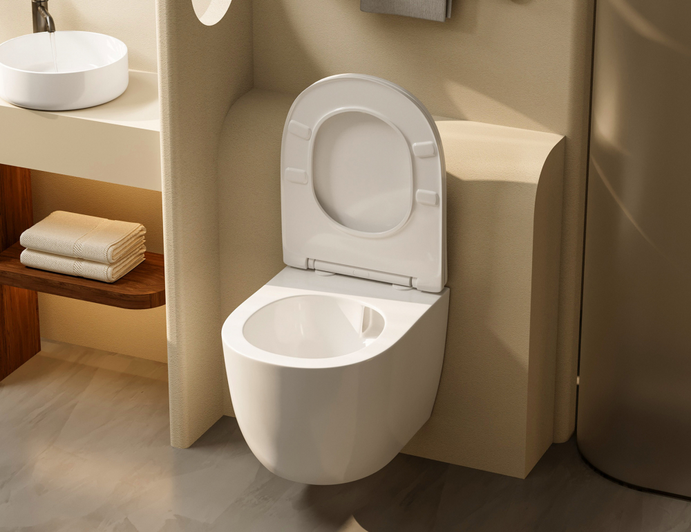 Унитаз Abber Bequem AC1100T подвесной белый, безободковый, смыв торнадо