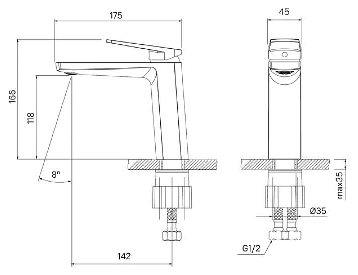 Смеситель для раковины Iddis Esper ESPSB00i01