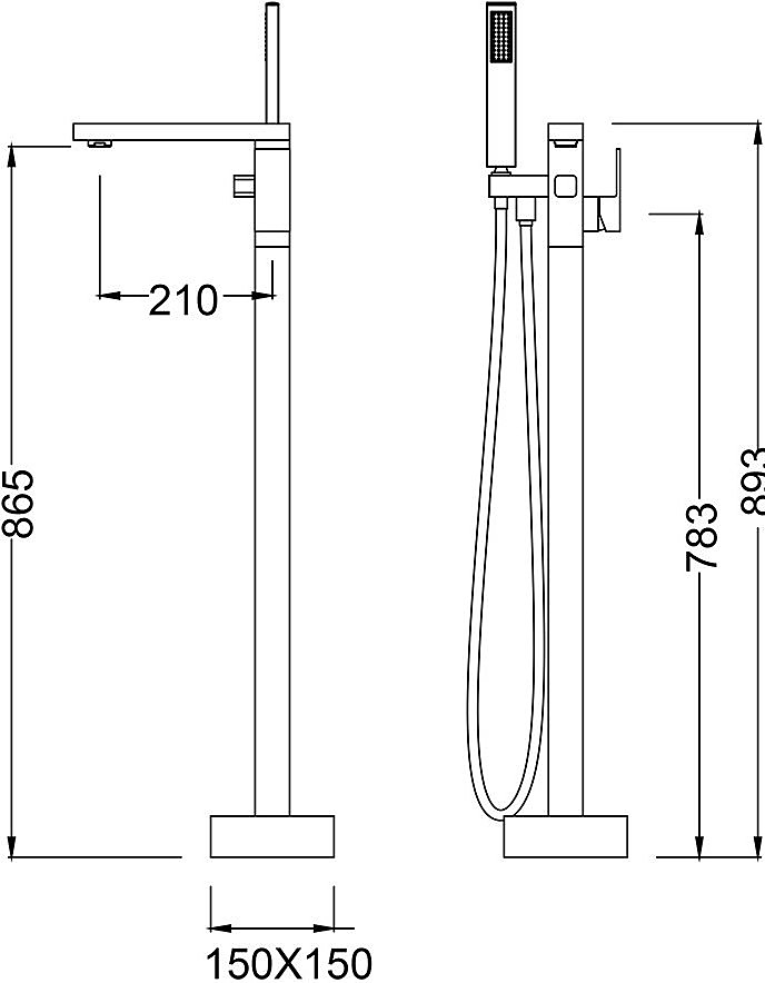 Смеситель для ванны напольный Timo Selene 2200/00Y-CR