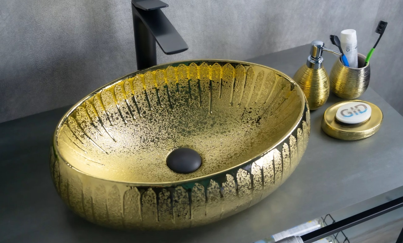 Раковина накладная Gid 9030g 48 см