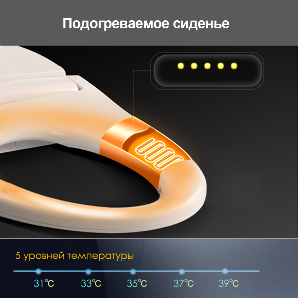 Умный подвесной унитаз JOMOO TP30 RUQ5250-SA-IDO с функцией биде