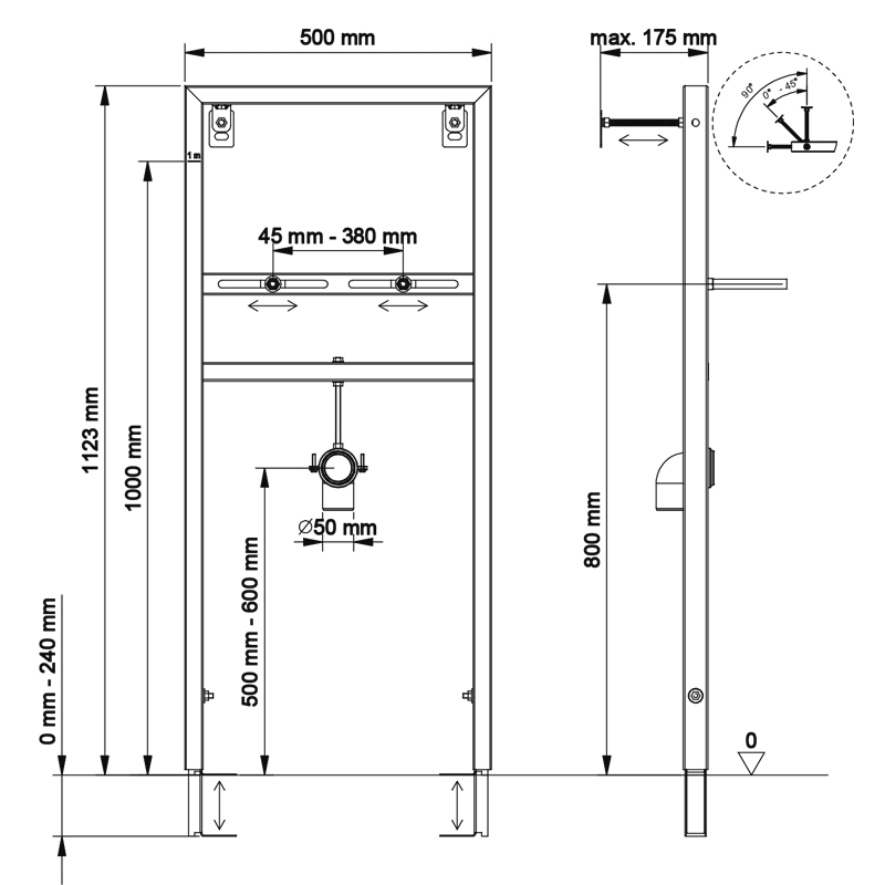 Система инсталляции для раковины Berges Wasserhaus Novum 049214