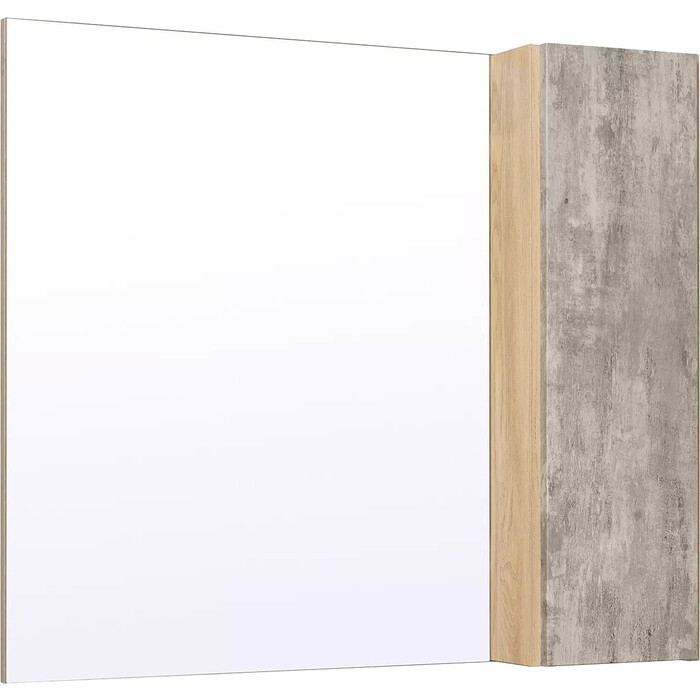 Зеркальный шкаф Runo Мальта 85х75 дуб/серый