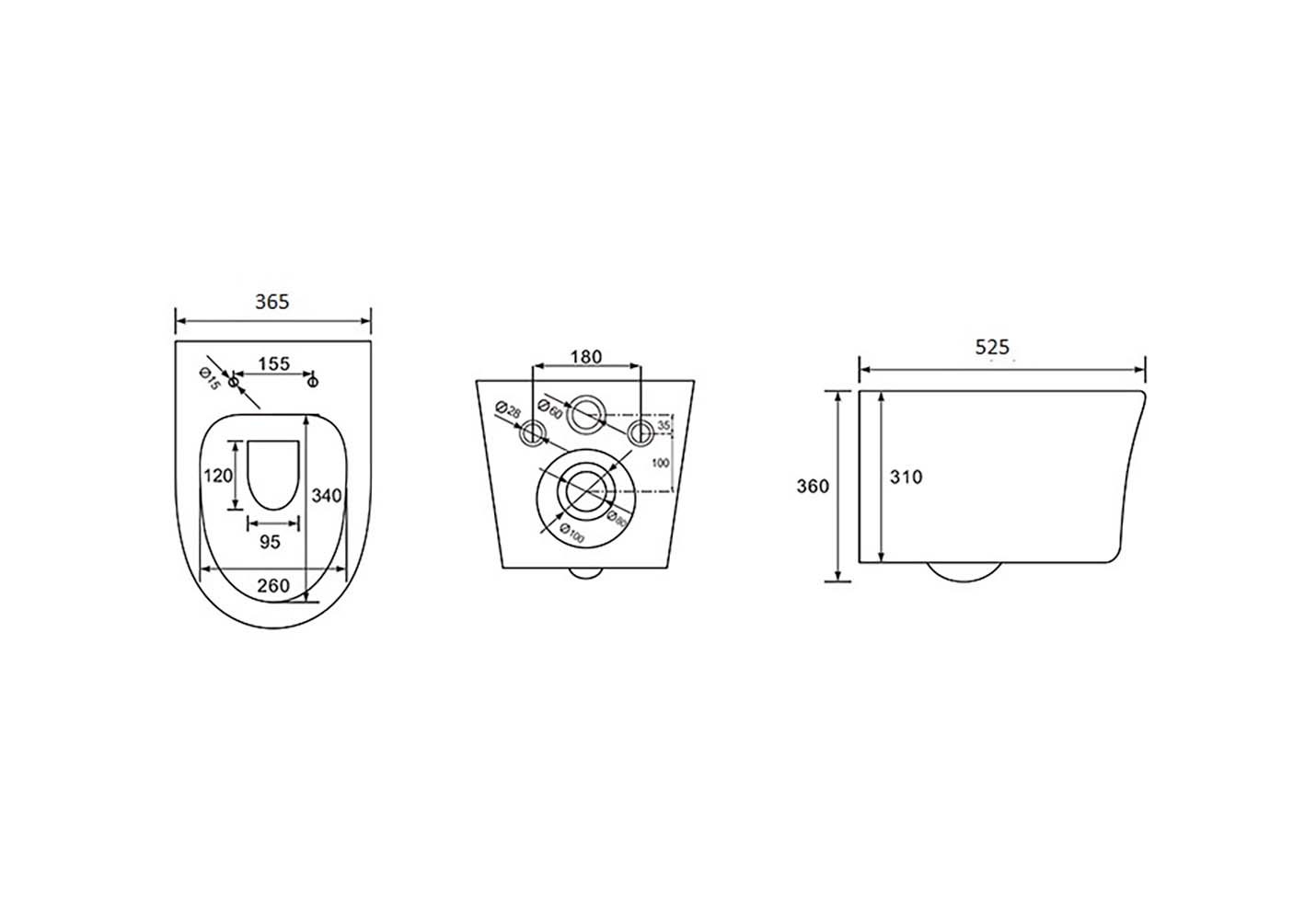 Унитаз подвесной безободковый Aquatek Ника AQ2009-00 с сиденьем Soft Close