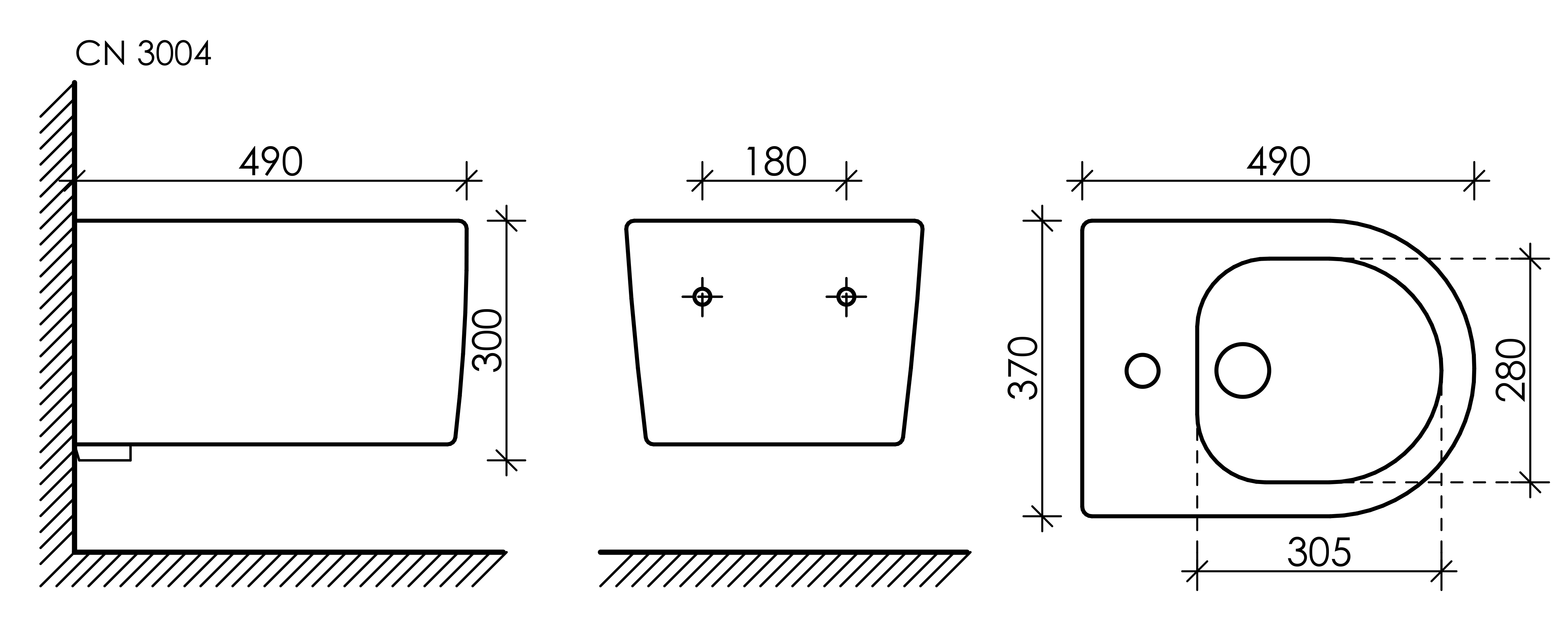 Биде подвесное Ceramica Nova Moments CN3004