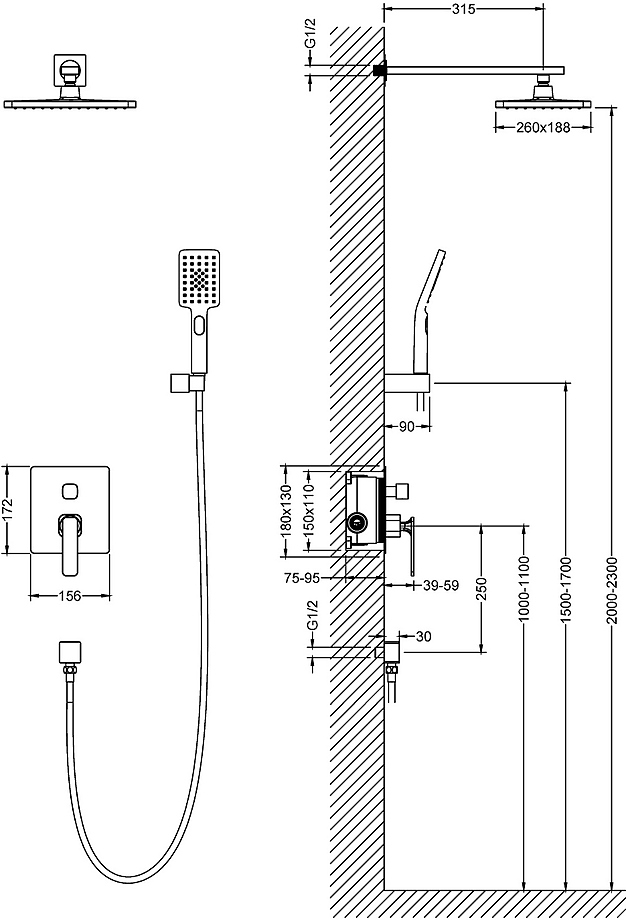 Душевая система Timo Torne SX-4319/03SM