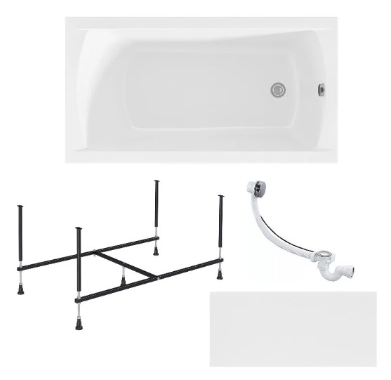 Ванна акриловая 1MarKa Modern 165x70 см Премиум
