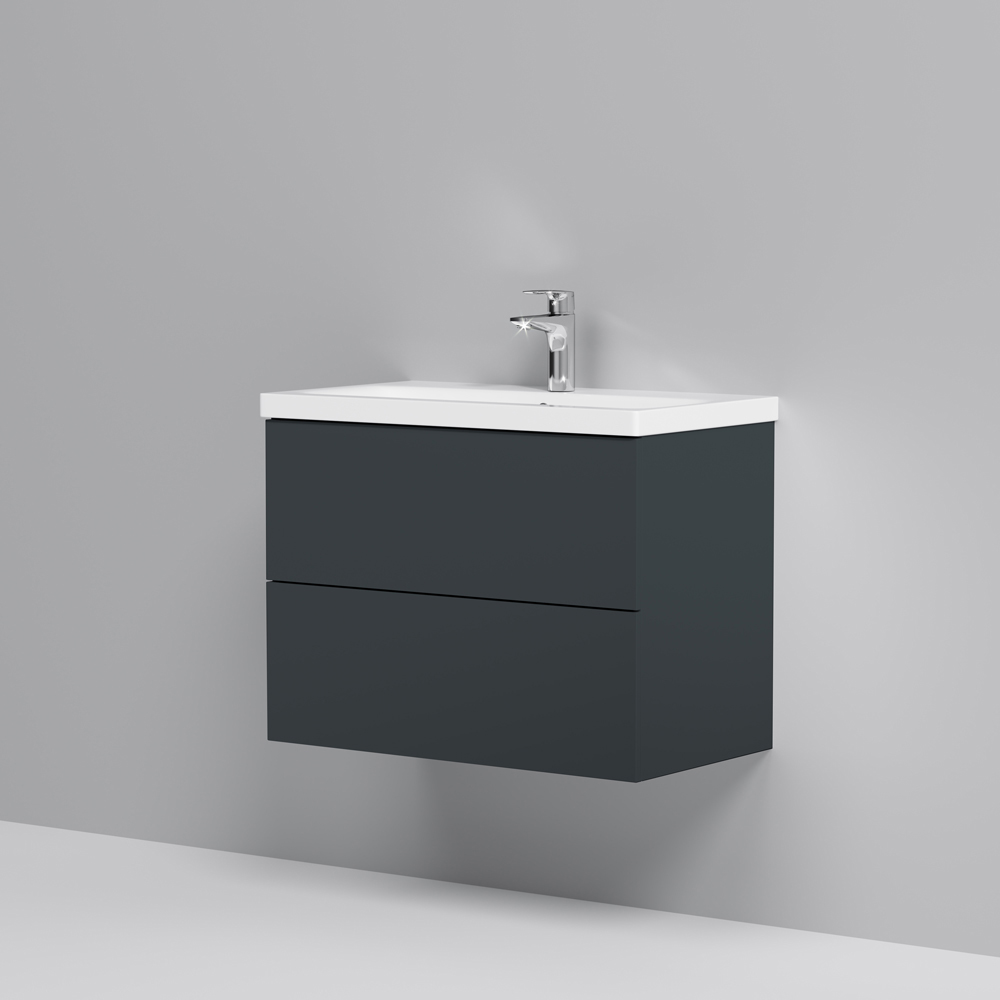 Мебель для ванной подвесная AM.PM Gem 75 см графит