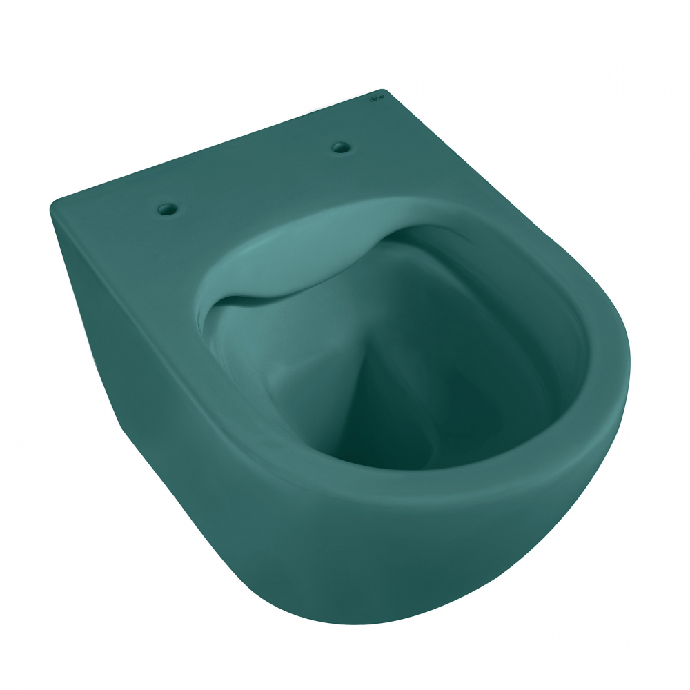Унитаз Abber Bequem AC1101MBG подвесной темно-зеленый матовый, безободковый