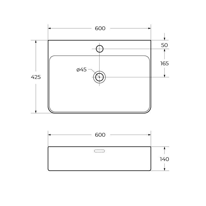 Раковина BelBagno BB1338 накладная