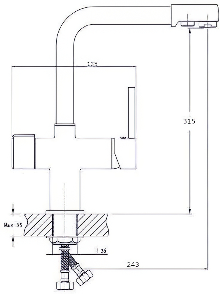 Смеситель для кухни Rush MS9035-33Black Черный