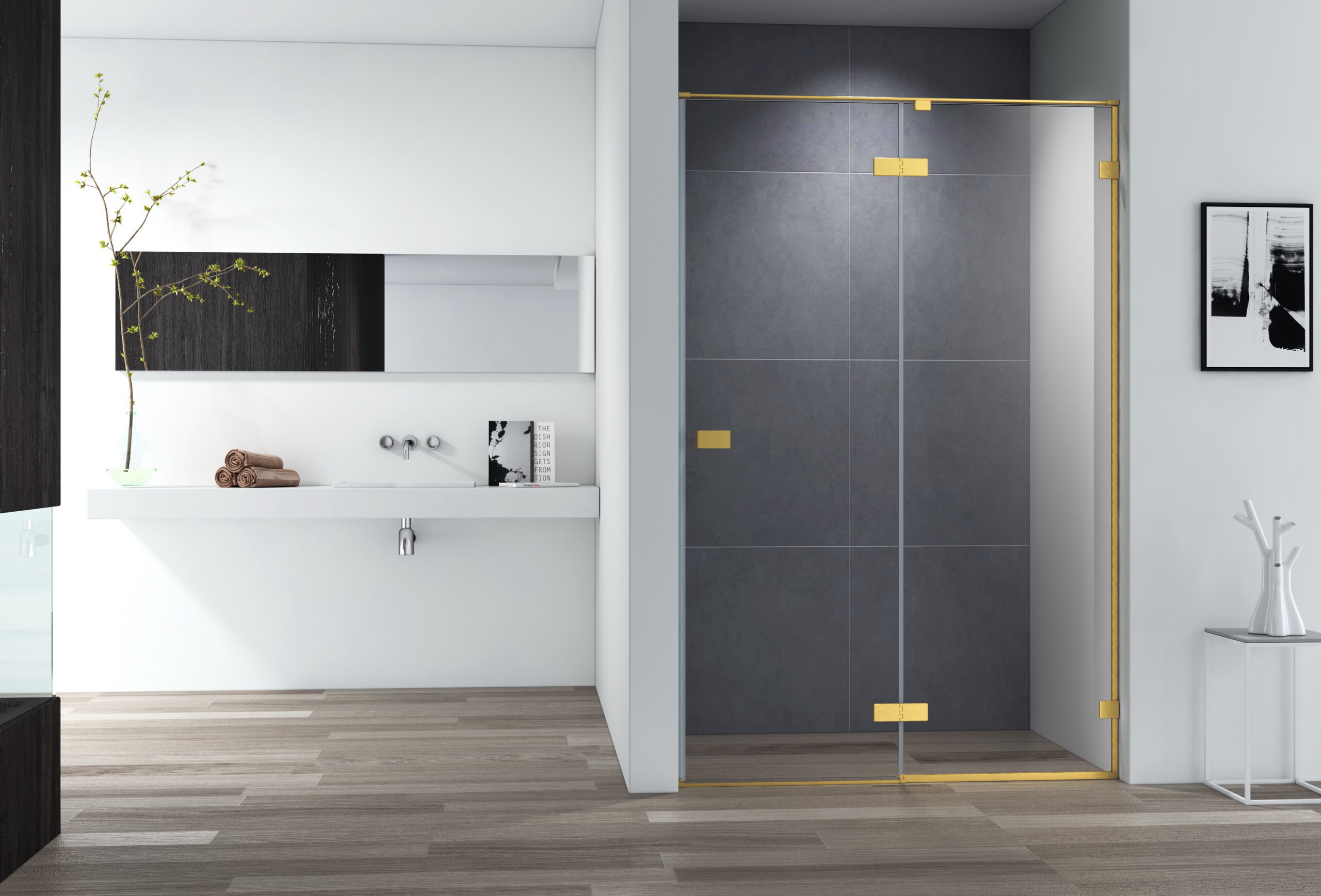 Душевая дверь Cezares BELLAGIO-B-12 140х197 золото