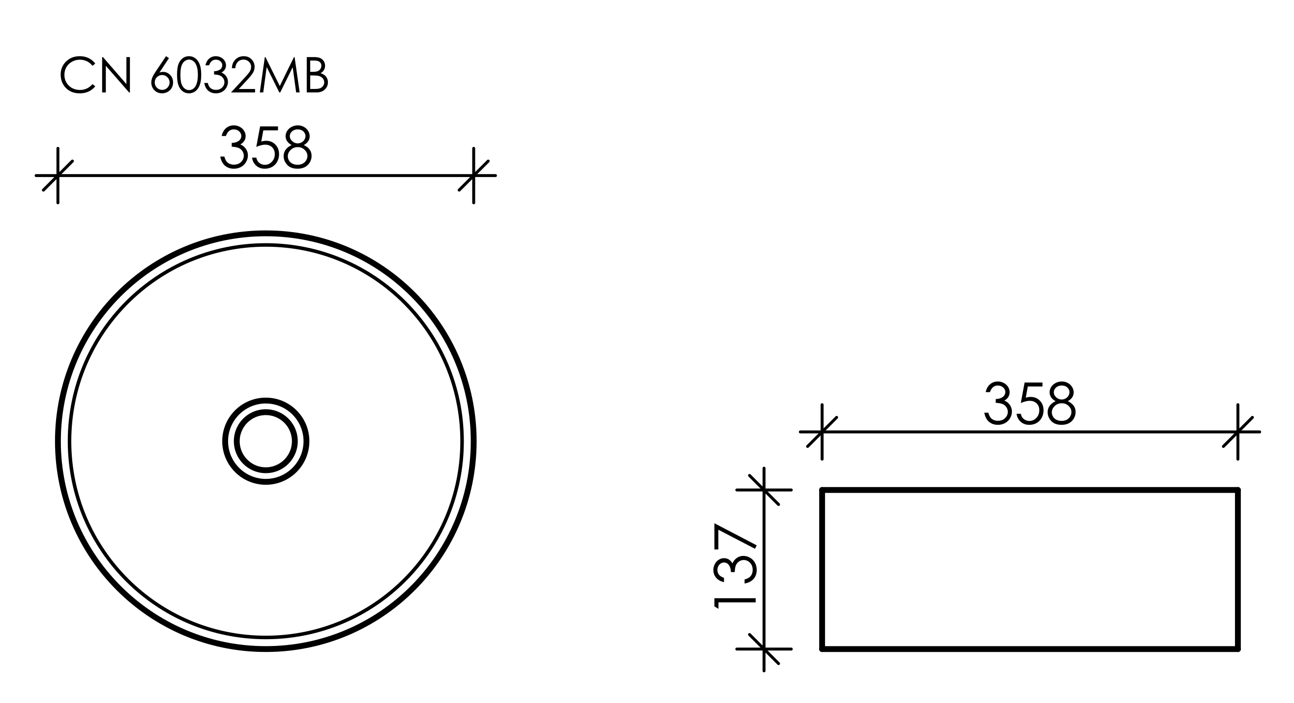 Раковина Ceramica Nova Element CN6032MB