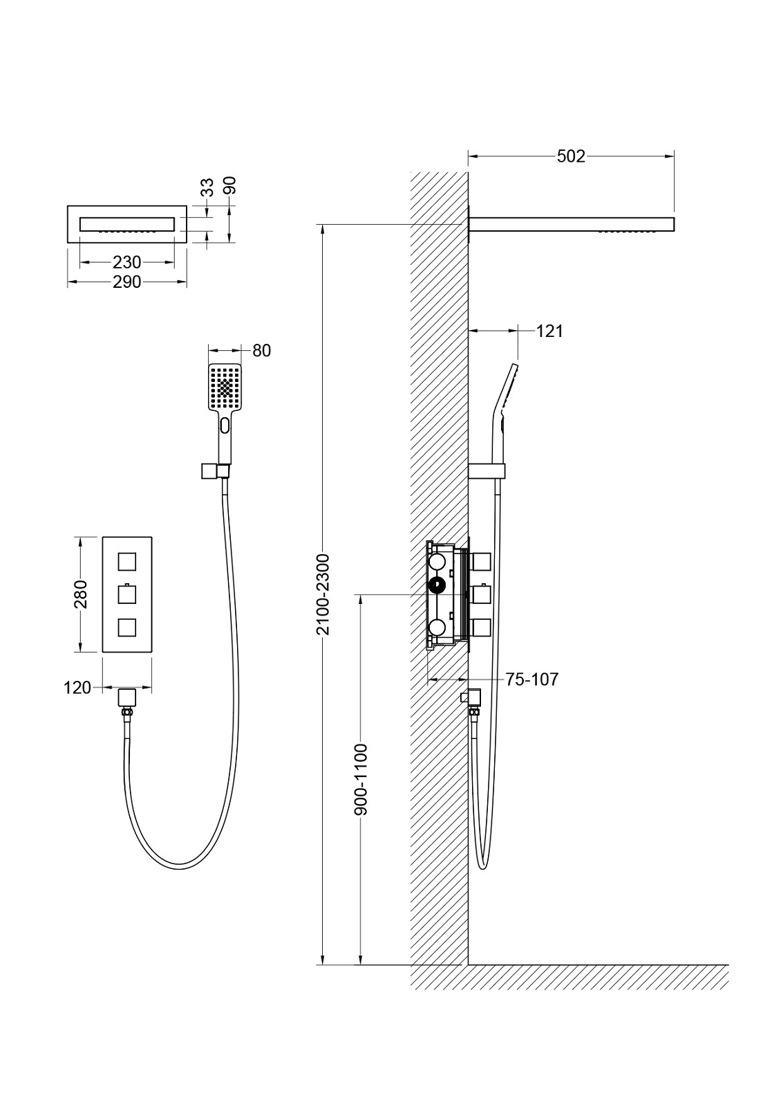 Душевая система Timo Petruma SX-5039/00SM