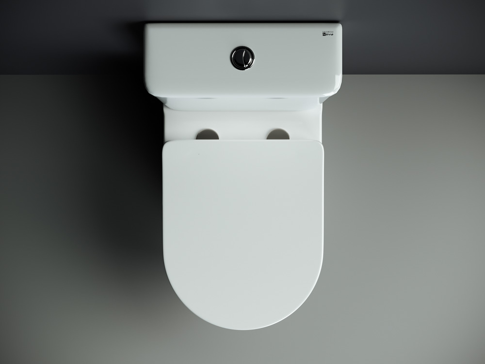 Унитаз-компакт Ceramica Nova Mia CN1801 с микролифтом, безободковый