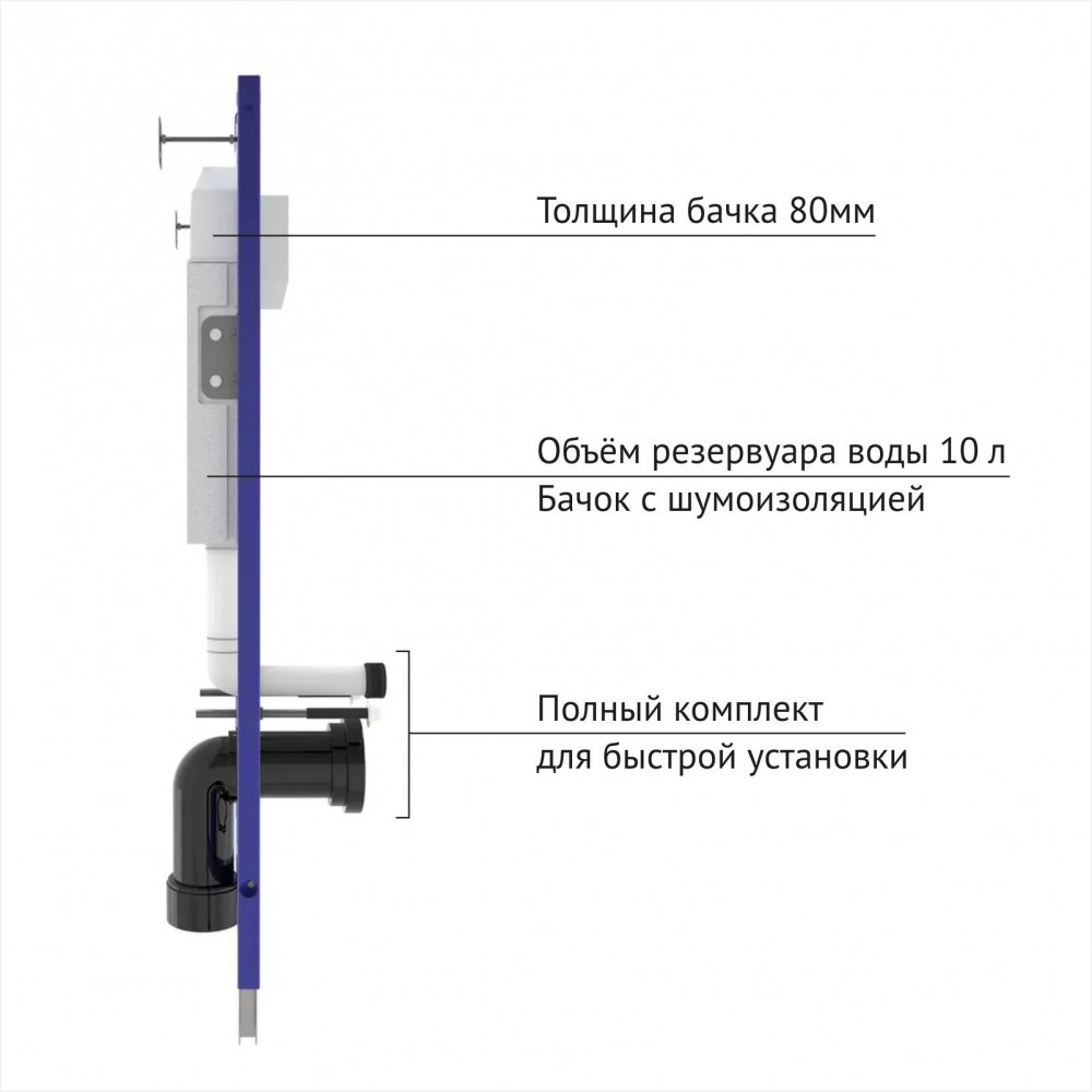 Система инсталляции с унитазом Berges Novum Albit S L5 042440