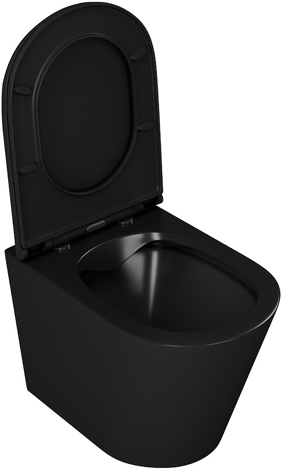 Унитаз подвесной D&K Venice DT1026025 безободковый, черный