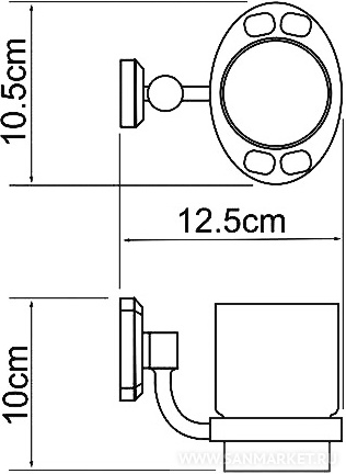 Стакан Wasserkraft Oder K-3028C