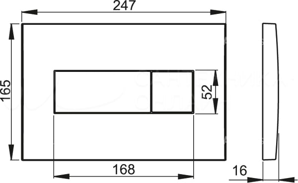 Система инсталляции для унитазов AlcaPlast AM101/1120-3:1 RU M371-0001 кнопка смыва хром