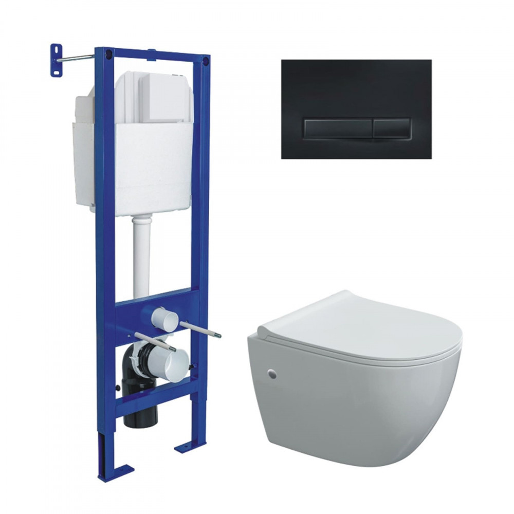 Система инсталляции с унитазом Berges ATOM Line 410 Okus Soft Touch 042445