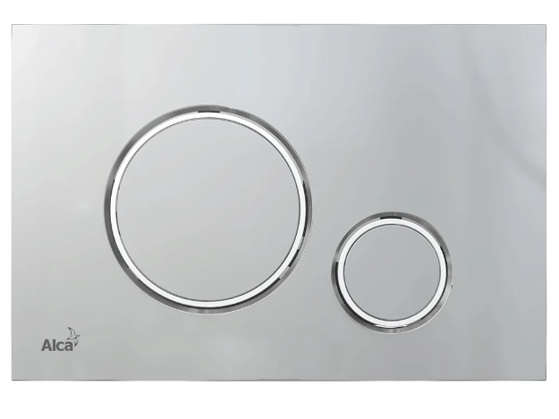 Кнопка смыва AlcaPlast THIN M772 хром матовый / хром глянцевый