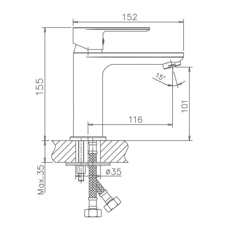 Смеситель для раковины Haiba HB10505-8, белый/хром
