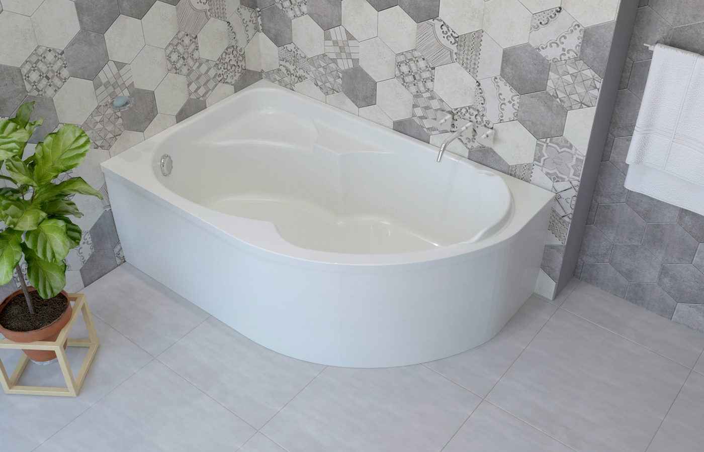 Акриловая ванна Lavinia Boho Grance Hill 3703170L 170x105 левая