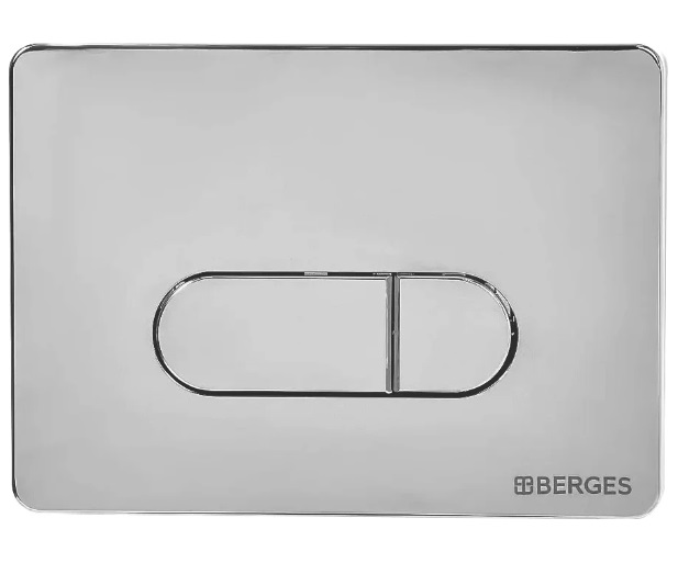 Система инсталляции для унитазов Berges Wasserhaus Novum 040233 с кнопкой смыва, хром глянец