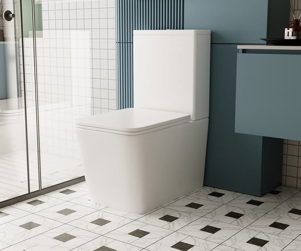 Унитаз Abber Rechteck AC1210 компакт белый, безободковый