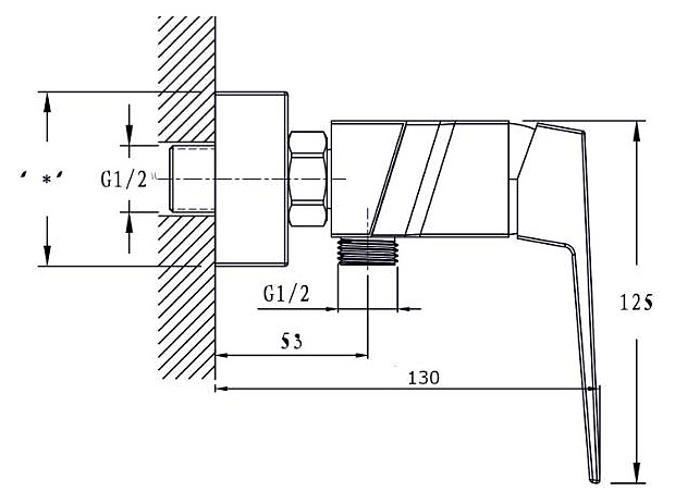 Смеситель для ванны с душем Rush Thira TR3635-63