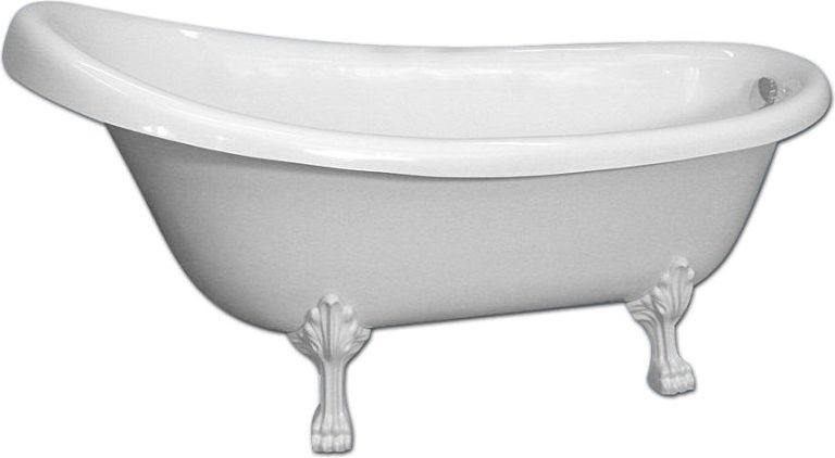 Ванна из искусственного камня Фэма Салерно 168x80 белая, белые ножки