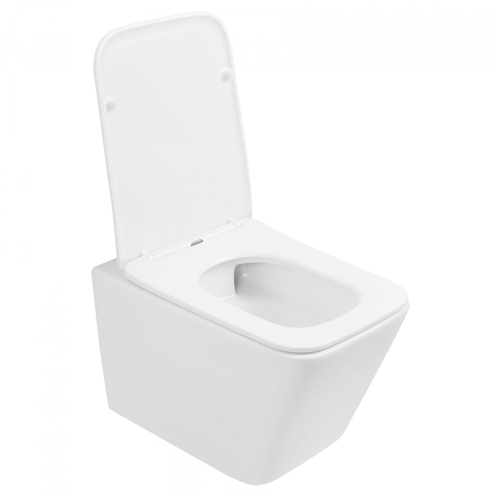 Унитаз Abber Rechteck AC1201T подвесной белый, безободковый, смыв торнадо