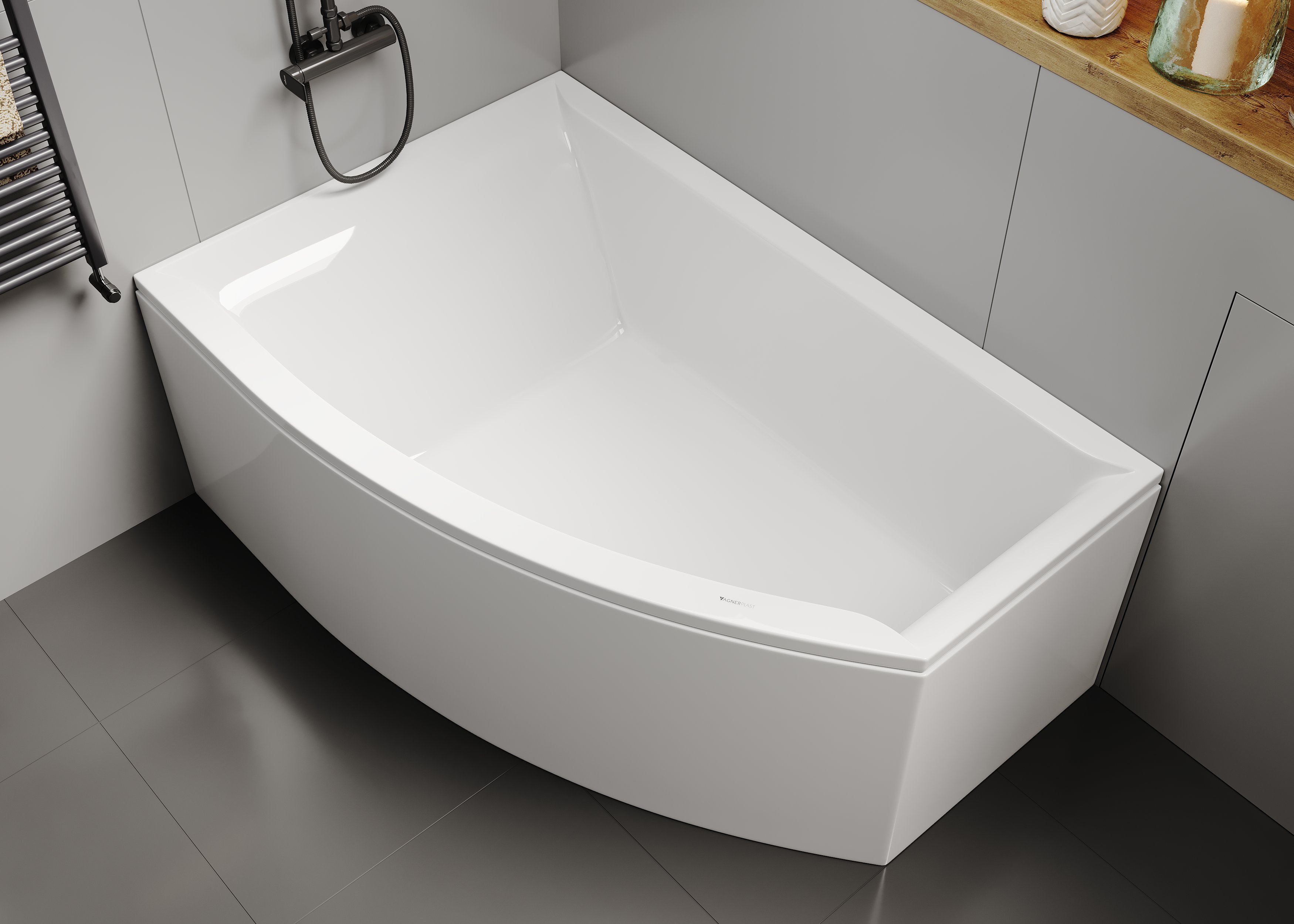 Акриловая ванна VAGNERPLAST Veronela OFFSET VPBA160VEA3LX-04 160х105 Left