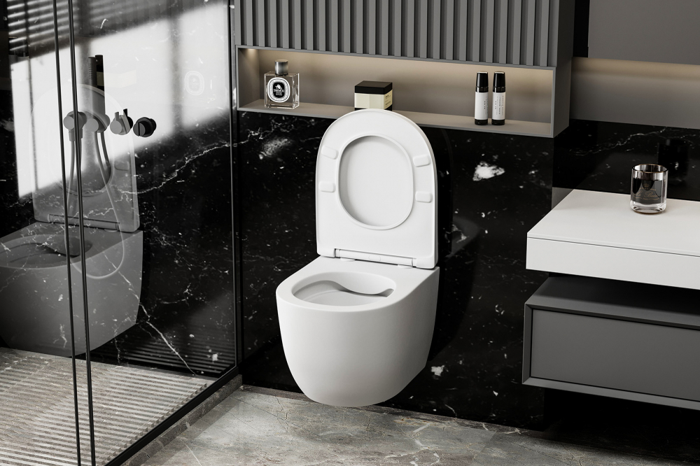 Унитаз Abber Bequem AC1100MW подвесной белый матовый, безободковый