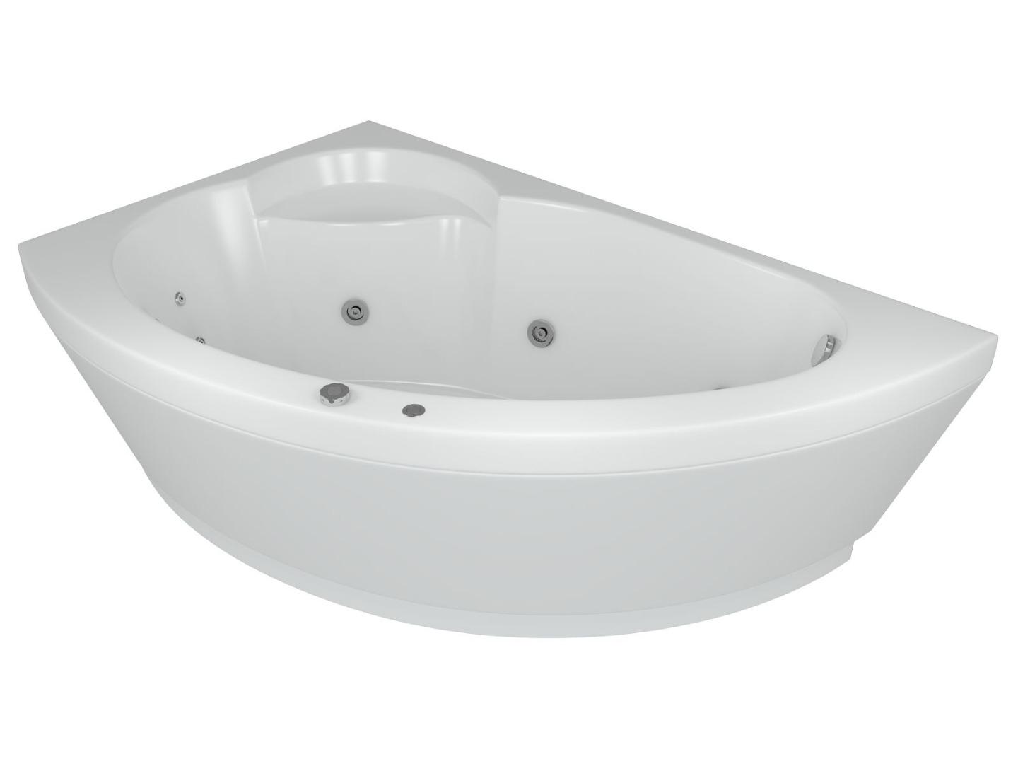 Акриловая ванна Aquatek Аякс 2 AYK170-0000085 170х110 см, левая, с фронтальным экраном, вклеенный каркас