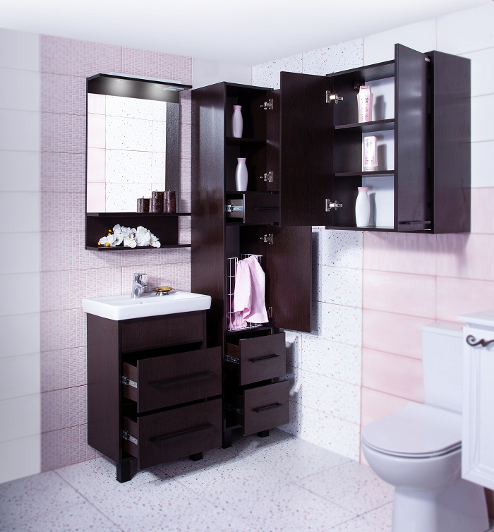 Тумба с раковиной Бриклаер Чили 55 венге