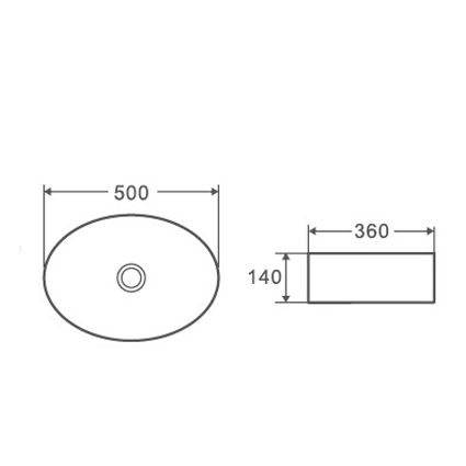 Раковина накладная D&K Matrix DT1390316