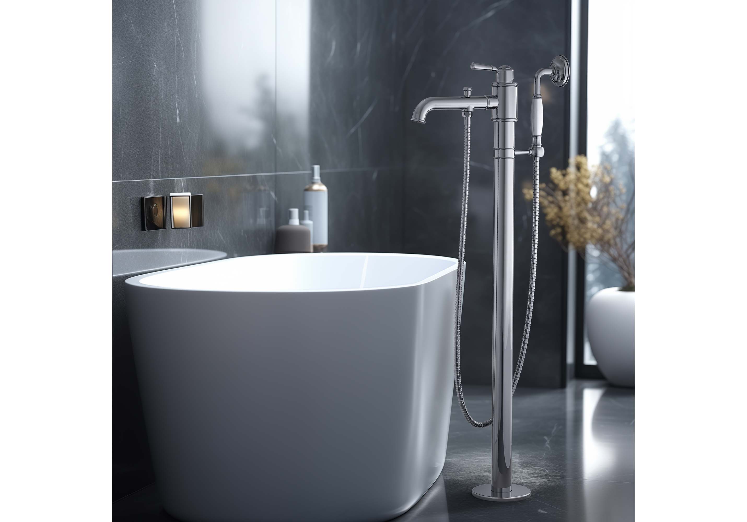 Смеситель Aquatek Классик AQ1545CR для ванны напольный