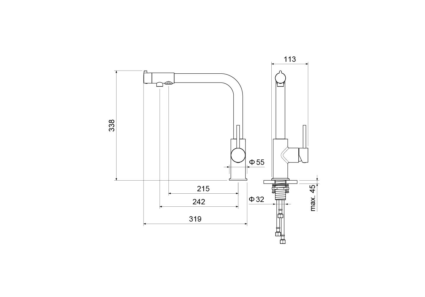 Смеситель Aquatek Европа AQ1386MB для кухни