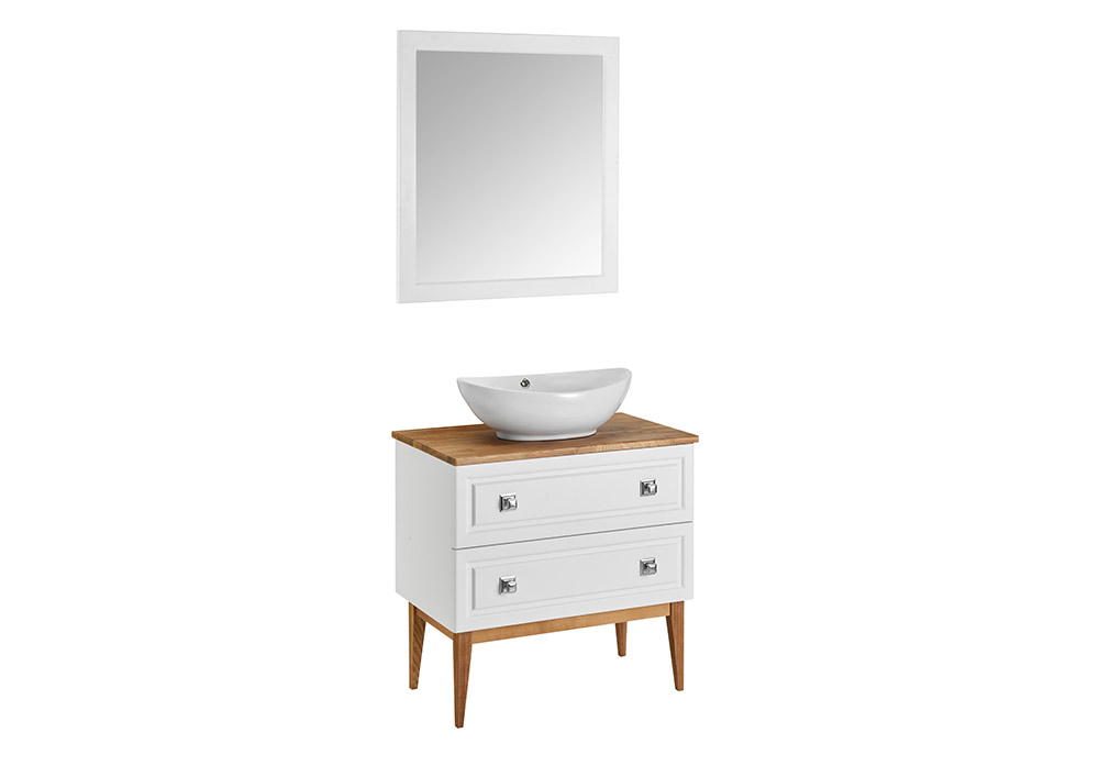 Мебель для ванной подвесная ASB-Woodline Каталина 80 White