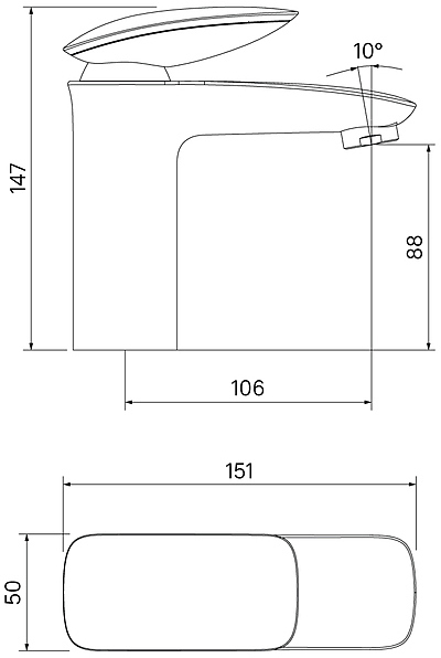 Смеситель для раковины Iddis Stone STOSB00i01