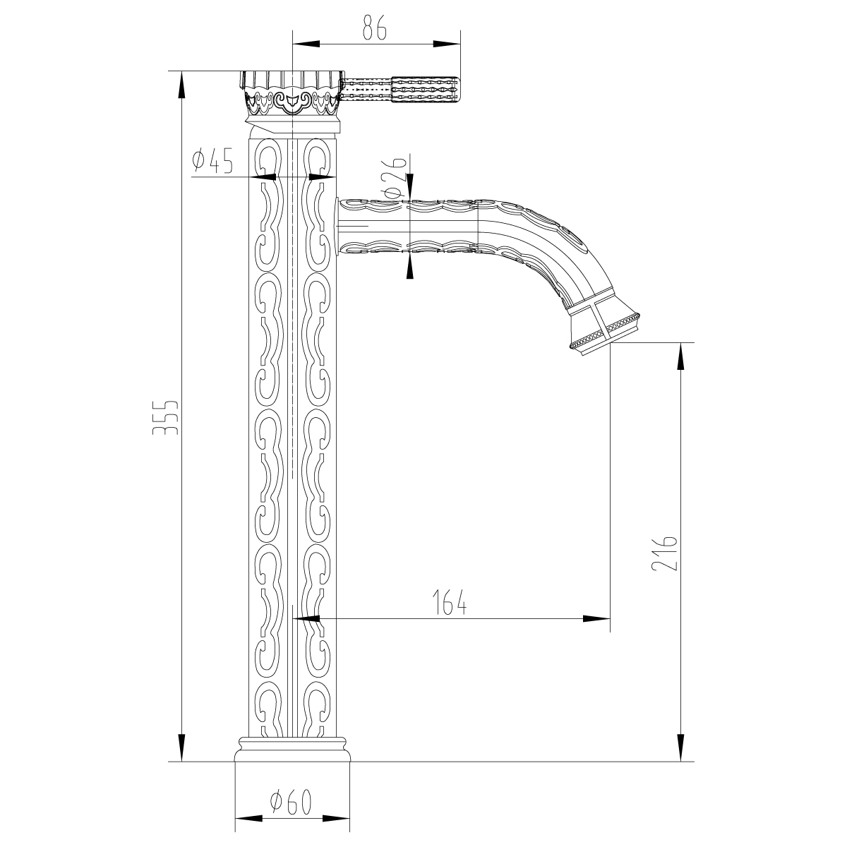 Смеситель  Lemark Jasmine LM6609B для раковины